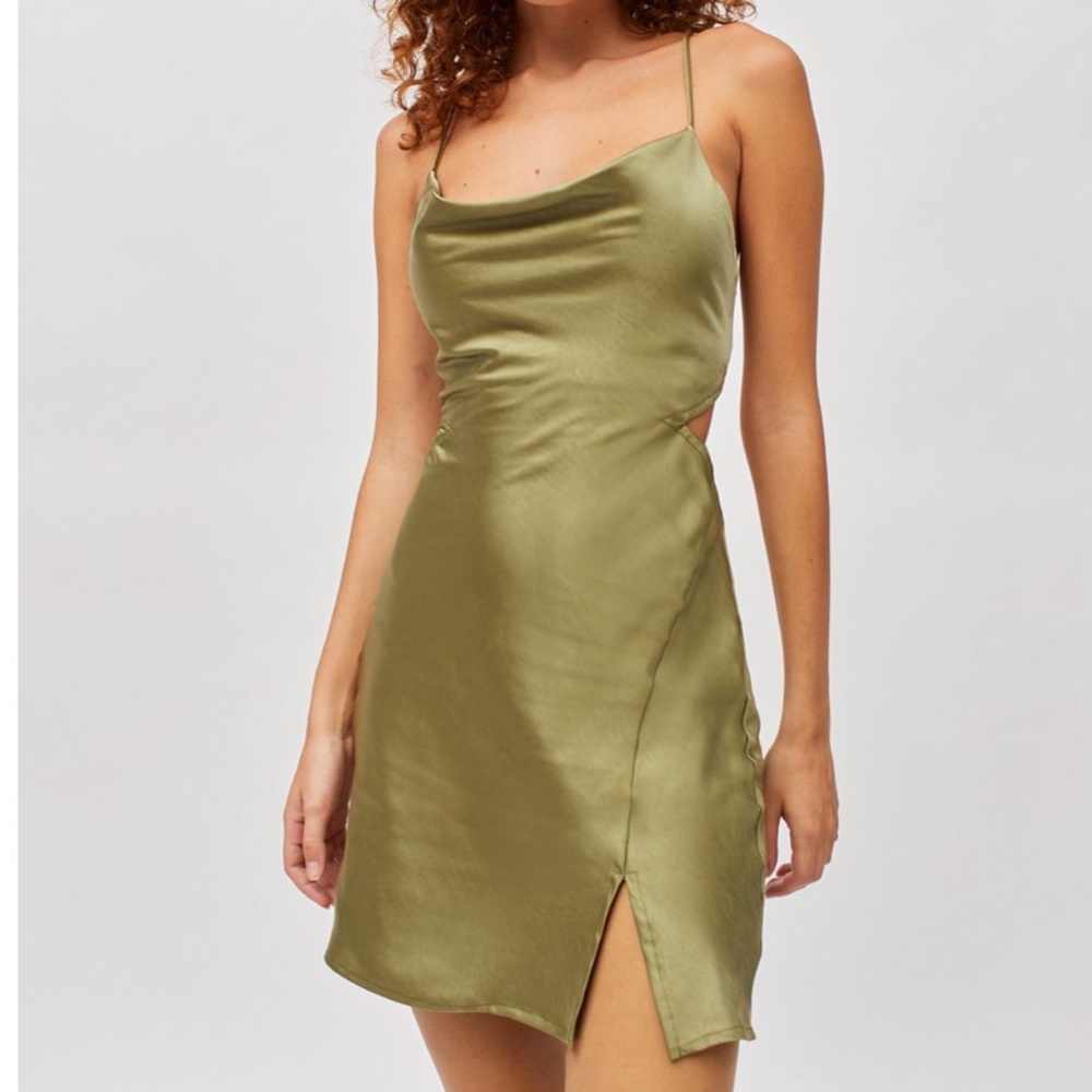 URBAN OUTFITTERS Kiss The Sky Dua Cutout Slip Dress
